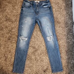 KanCan Blue Skinny Distressed Jeans